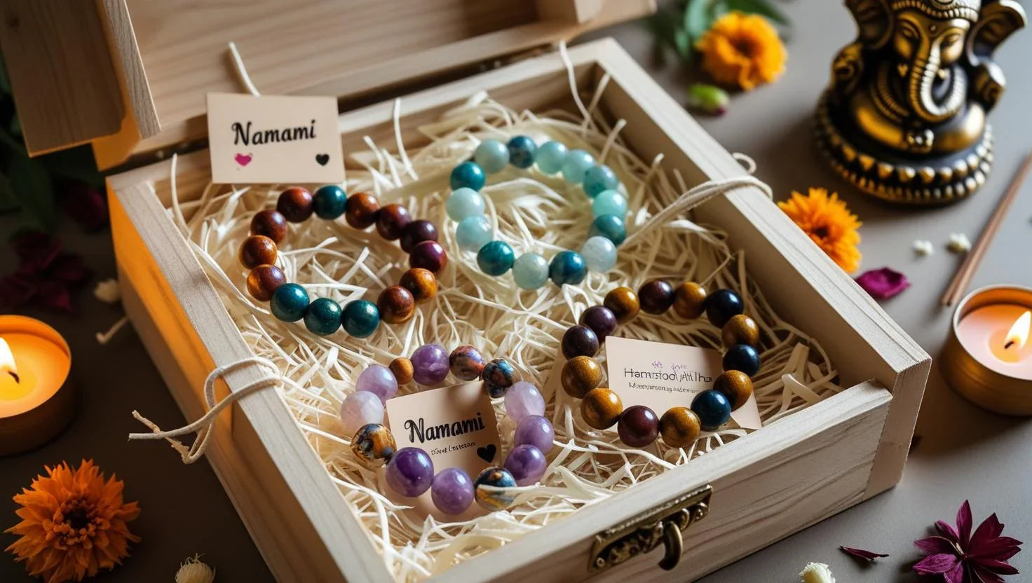 Healing Crystal Stretch Bracelets | Chakra, Amethyst, Pyrite & More – Namami Store