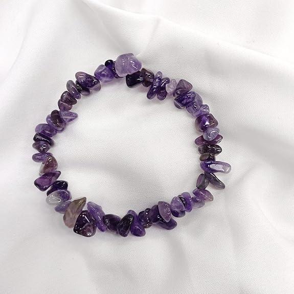 Amethyst Stretchable Bracelet for Confidence & Wealth – Namami Store