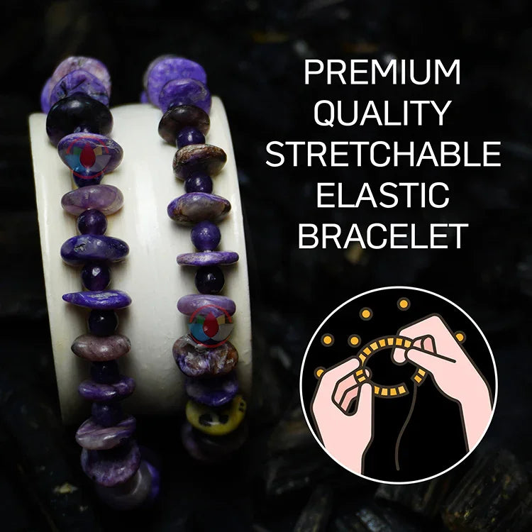 Amethyst Stretchable Bracelet for Confidence & Wealth – Namami Store