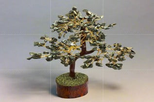 Pyrite Crystal Tree for Wealth & Success – 300 Chip Golden Money Tree for Vastu, Healing & Home Decor (10–12 Inches) | Namami Store