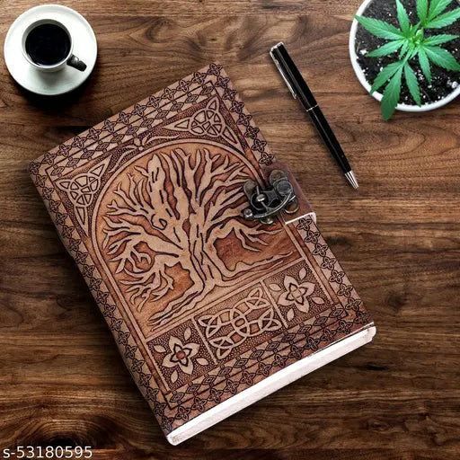 Tree of Life Leather Diary – Handmade Vintage Journal with Cotton Paper | Travel Notebook