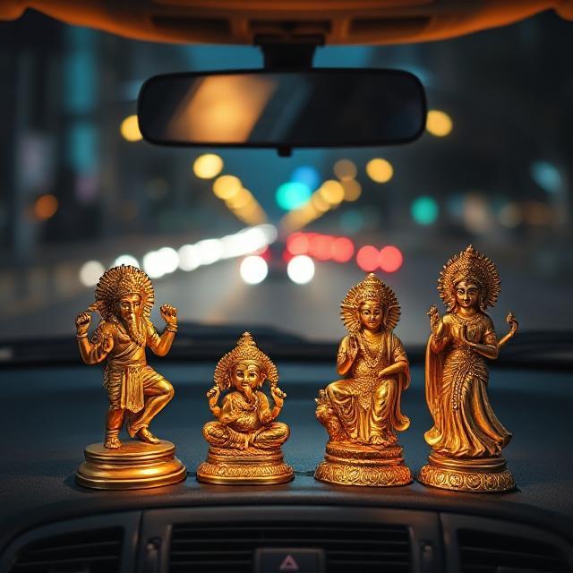 Car Dashboard God Idols – Hanuman, Shiva & Spiritual Figures for Travel Protection & Blessings