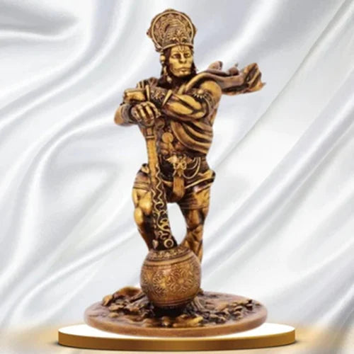 Bahubali Hanuman Idol for Car Dashboard – 4-Inch Handmade Lord Hanuman Statue for Protection & Strength
