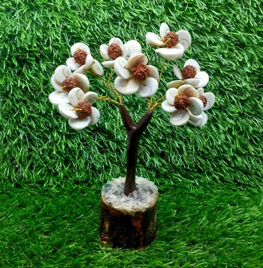 Gomti Chakra Rudraksha Crystal Tree – Natural Energy Tree for Positivity, Luck & Protection | Namami Store