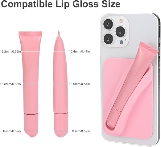 Silicone Lip Balm Holder for Phone – Stick-On Lip Gloss Case for iPhone & Android | Lipstick Glaze Grip Attachment | Stylish & Convenient