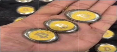 Original Pyrite Crypto Coin – Natural Money Magnet for Wealth, Success & Protection | Bitcoin Inspired
