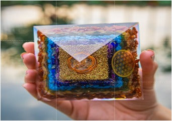 🌈 Seven Chakra Orgone Pyramid with Onyx | Energy Healing, Meditation &amp; EMF Protection