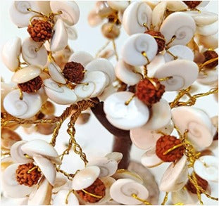 Gomti Chakra Rudraksha Crystal Tree – Natural Energy Tree for Positivity, Luck & Protection | Namami Store