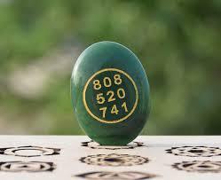Green Jade Zibu Coin – Switch Word & Grabovoi Numbers for Wealth, Prosperity, Reiki, Vastu & Feng Shui Healing