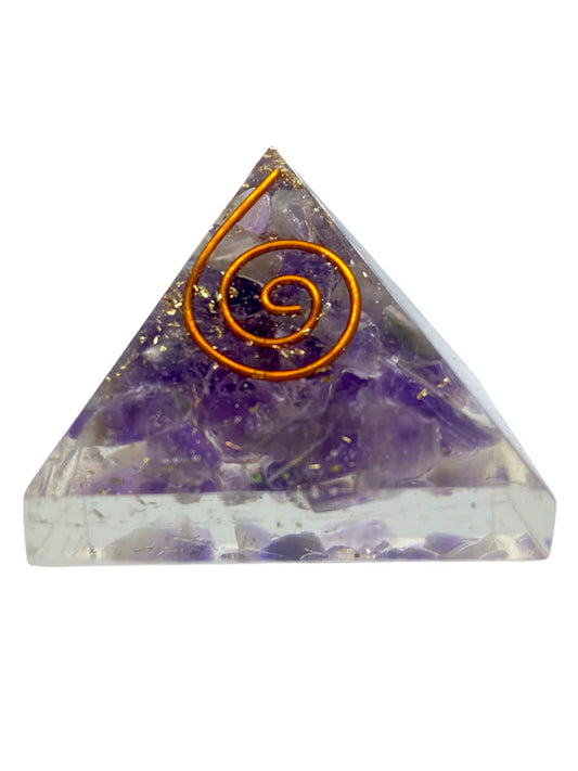 Amethyst Orgone Pyramid – Reiki, Meditation & Vastu Healing Crystal