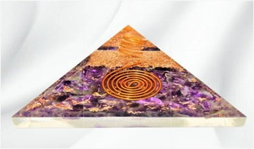 Amethyst Orgone Pyramid – Reiki, Meditation & Vastu Healing Crystal