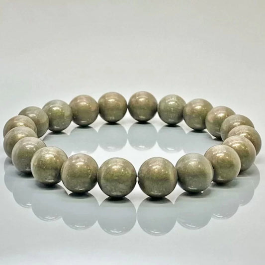 Natural Pyrite Bracelet – Wealth, Protection & Energy | Unisex Crystal Jewelry