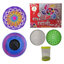 Magic Rangoli Making Kit – Includes Magic Tool, Rangoli Filler & Jali for Easy Diwali Home Decoration | Eco-Friendly & Reusable