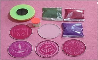 Magic Rangoli Making Kit – Includes Magic Tool, Rangoli Filler & Jali for Easy Diwali Home Decoration | Eco-Friendly & Reusable